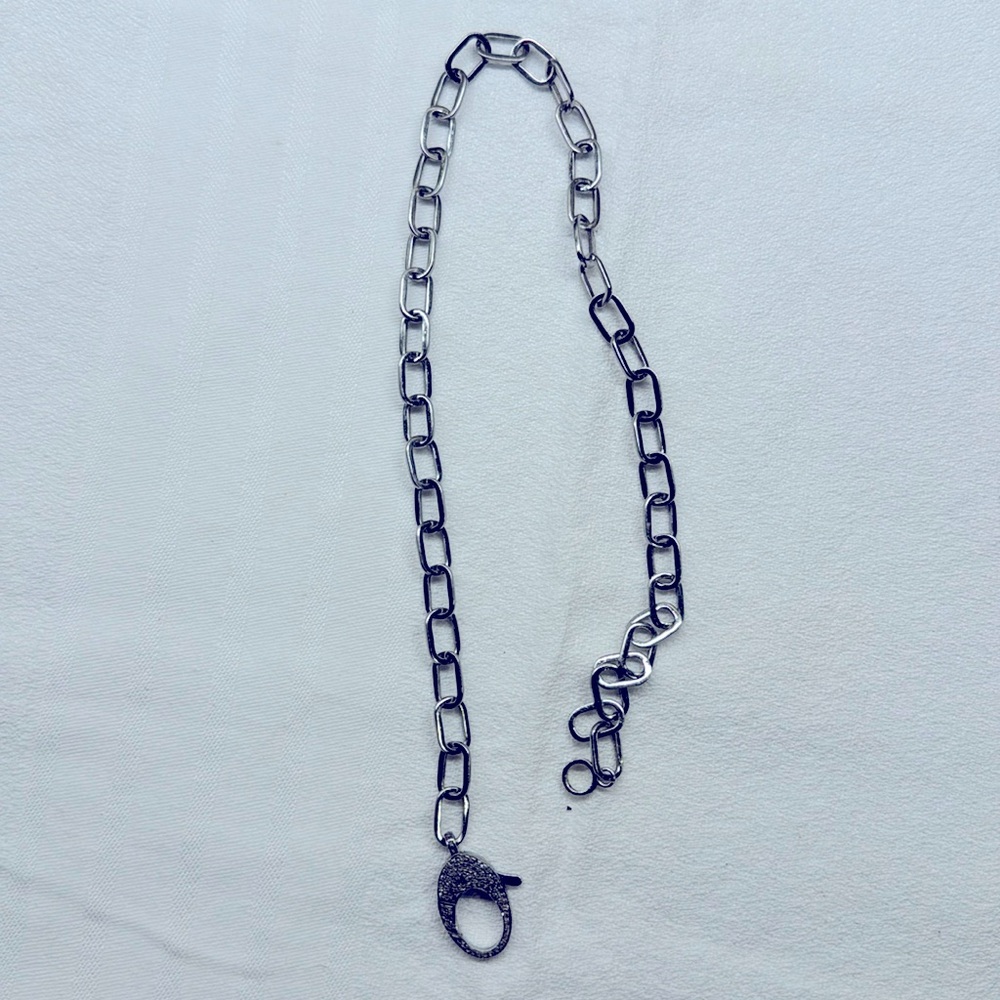 The Woods silver and diamond necklace